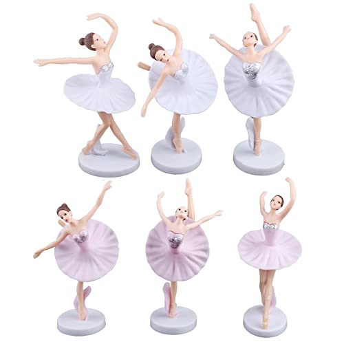 6 Stück Ballett Mädchen Kuchen Party Kuchen Dekoration Supplies Weiß Cupcake Topper für Ballettpartys von MinnowXY