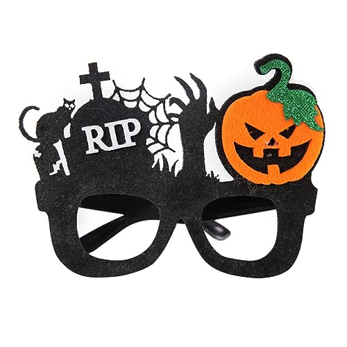 MinnowXY Lustige Halloween-Brille, Kürbis-Brille, Cosplay-Requisiten, Neuheit, Brille, Halloween-Kostüm, Foto-Requisiten von MinnowXY