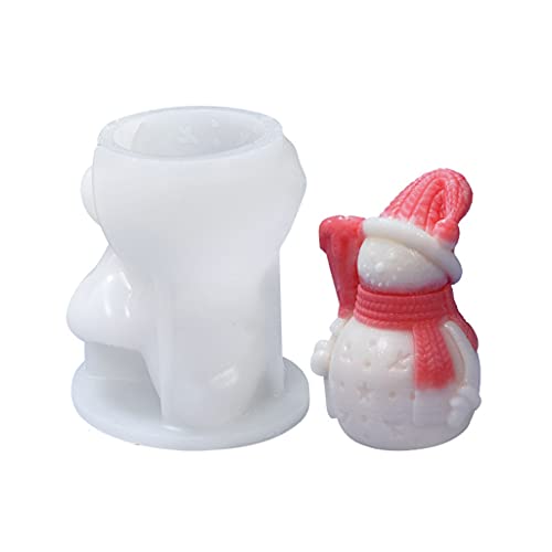 MinnowXY Weihnachtstherapie-Kerzenform, Weihnachtsmann, Weihnachtsbaum, Gips, handgefertigte Seife, Silikonform für Heimdekoration, transparent von MinnowXY