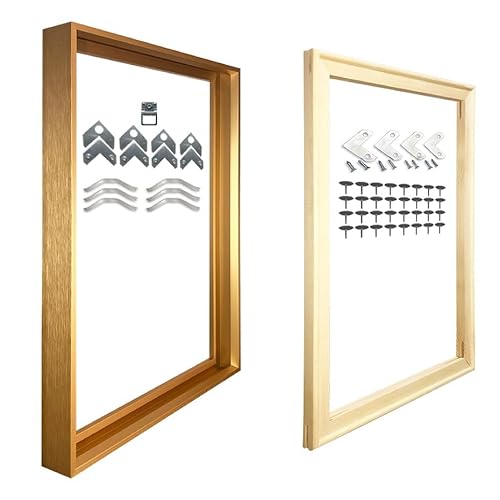 Mintura Leinwand-Keilrahmen-Set, Holzrahmen, Leinwand, DIY, solide Holzkeilleisten für Ölgemälde, Posterdrucke, Leinwandwerkzeuge, Kunstzubehörmaterialien (Goldener Rahmen, 80 x 160 cm) von Mintura