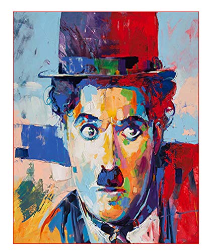 Minyose Chaplin Bunte Malerei Durch Zahlen Färbung Handgemachte DIY Kits Acrylfarben Für Erwachsene Auf Leinwand Home Decoration Art Ungerahmt 40X50Cm von Minyose