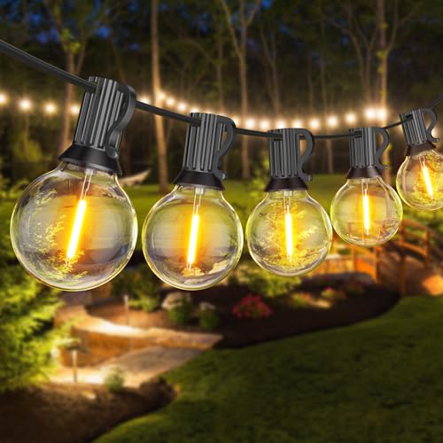 Led Lichterkette Außen, 45M/150FT Lichterkette Outdoor mit 75+2 G40 Birnen, IP45 Wasserdicht Lichterketten Außenbereich für Garten, Balkon, Hochzeit von Miootly