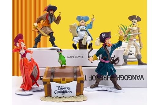 6 Stück Piraten Actionfiguren, Piraten Figuren Kuchen Dekoration, Cupcake Toppers Pirates Theme Figuren Ornament Set Piraten Figur Modell Puppe Geschenk für Tisch Schreibtisch Dekoration Zubehör von Miotlsy