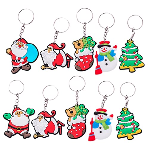 Mipcase 10 Stück Teiliges Weihnachts Schlüsselanhänger aus Silikon und Metall Leichte Kreative Weihnachtsmann und Schneemann Anhänger als Wichtelgeschenke und Weihnachtsdeko für Kollegen Mipcase 10 Stück Teiliges Weihnachts Schlüsselanhänger aus Silikon und Metall Leichte Kreative Weihnachtsmann und Schneemann Anhänger als Wichtelgeschenke und Weihnachtsdeko für Kollegen von Mipcase