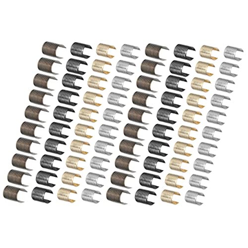 Mipcase 160Stücke Eisenleder Kabelclips DIY Schmuckzubehör Gunmetal und Antikbronzefarben für Handgefertigte Armbänder und Taschenprojekte Mipcase 160Stücke Eisenleder Kabelclips DIY Schmuckzubehör Gunmetal und Antikbronzefarben für Handgefertigte Armbänder und Taschenprojekte von Mipcase