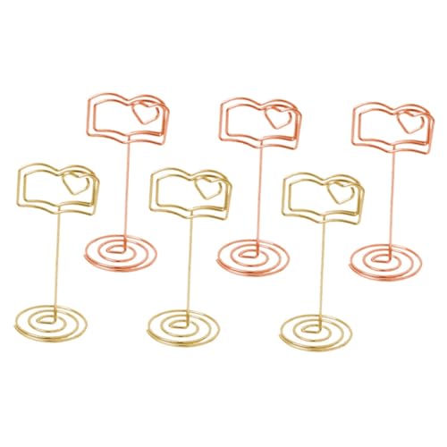 Mipcase 6Stücke Tischkartenhalter aus Metall Minimalistischer Memo Clip für Hochzeitstischdekoration Kartenständer für Büro und Zuhause Eleganter Notizhalter für Fotos und Memos Mipcase 6Stücke Tischkartenhalter aus Metall Minimalistischer Memo Clip für Hochzeitstischdekoration Kartenständer für Büro und Zuhause Eleganter Notizhalter für Fotos und Memos von Mipcase