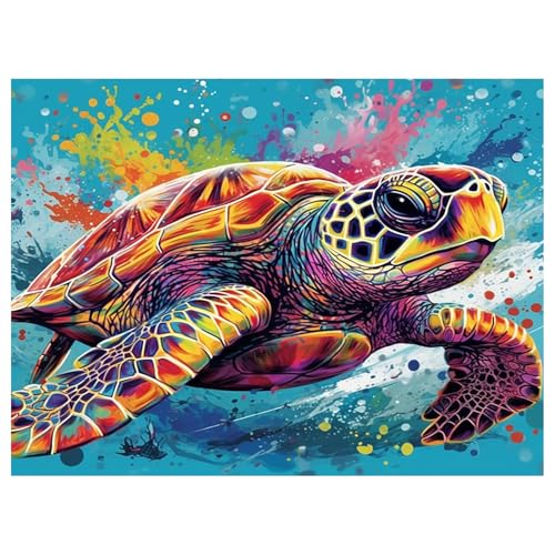 Diamond Painting Blue Ozean,Diamond Painting Erwachsene Turtle,Tier Diamond Art Erwachsene Set Home Wand Dekor for Gift(30x40cm) von Miquans Art