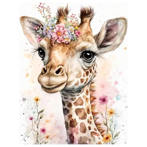 Diamond Painting Giraffe,Diamond Painting Erwachsene Tier,Diamond Art Erwachsene Set Home Wand Dekor for Gift(30x40cm) von Miquans Art