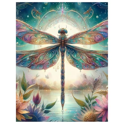 Diamond Painting Landscape,Diamond Painting Erwachsene Lnsekt,Tier Dragonfly Diamond Art Erwachsene Set Home Wand Dekor for Gift(30x40cm) von Miquans Art