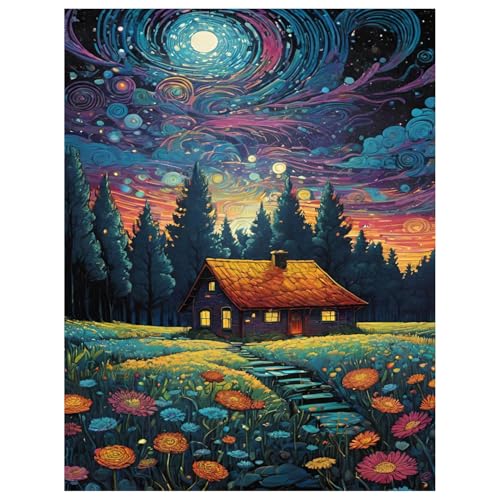 Diamond Painting Landschaft,Magie Diamond Painting Erwachsene Tree,Diamond Art Erwachsene Set Home Wand Dekor for Gift Wald(30x40cm) von Miquans Art