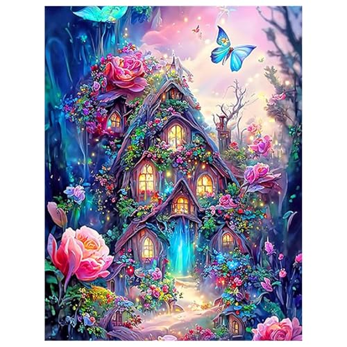 Diamond Painting Magie,Building Diamond Painting Erwachsene Butterfly,Diamond Art Erwachsene Set Home Wand Dekor for Gift(30x40cm) von Miquans Art