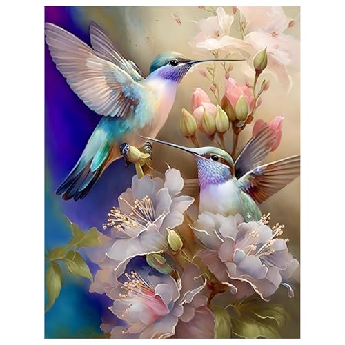 Diamond Painting Tier,Bird Diamond Painting Erwachsene Hummingbird,Diamond Art Erwachsene Set Home Wand Dekor for Gift(30x40cm) von Miquans Art