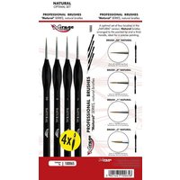 Brush Optimal Set of NATURAL [4 x Natural Brush: 00, 0, 1, 2] von Mirage Hobby