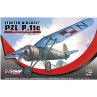 PZL P-11 C Polnische Luftwaffe mit Resin- und Fotoätzteilen von Mirage Hobby