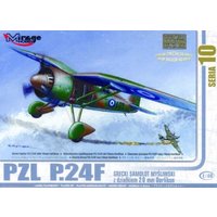 PZL P.24 F der griechischen Luftwaffe mit Resin- und Fotoätzteilen von Mirage Hobby