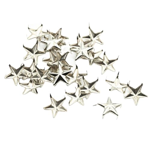 Mirweon 100 Stück/Packung Sternnieten, Lederwaren, Spikes, Nagelköpfe, Nieten, fünfzackige Sternkrallen-Nieten, dekorative Nieten Mirweon 100 Stück/Packung Sternnieten, Lederwaren, Spikes, Nagelköpfe, Nieten, fünfzackige Sternkrallen-Nieten, dekorative Nieten von Mirweon