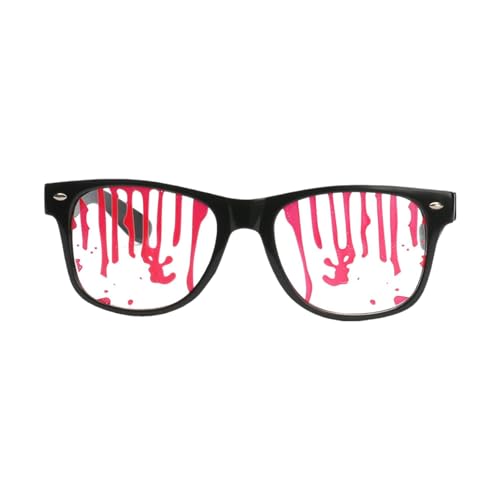 Mirweon Halloween-Brille, gruselige gespritzte Blutbrille, Horror-Kostüm-Brille, Horror-Party-Augenlider für Halloween-Partys von Mirweon