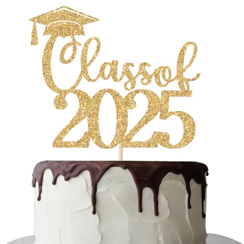 Klasse of 2022 Cake Topper, 2022 Graduation Party Decor, Congrats Grade 2022 Graduation Party Supply, High School Graduation Party Decorations Gold Glitter von Mis Quince