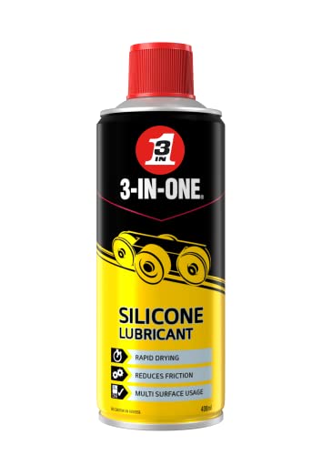 3-IN-ONE Silikon-Spray von – 400 ml Multi-Oberflächen-Schmierung, reduziert Reibung und Verschleiß, Antihaft-Freisetzung, schützt vor Staub und Schmutz, trocknet schnell, schützt vor Feuchtigkeit von 3-IN-ONE