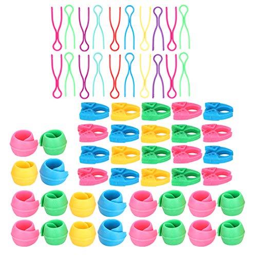 60 Stück Bobbin Thread Buddies Silikon-Halter-Clips, Kunststoffklemmen, Spulenhalter, Stickwerkzeuge für die Aufbewahrung von Nähmaschinenspulen von Miskall