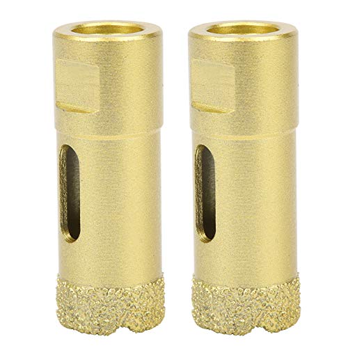 Miskall 2Pcs Diamond Hole Saw, 22mm Brazing Drill Bit Opener Drilling Marble Concrete Tools M14 for Glass Ceramic Marble Porcelain Tile Granite Quartz Gemstone von Miskall