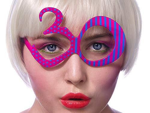 Spass-Brille / Geburtstags-Brille / Party-Brille "30" zum 30. Geburtstag in pink & blau / Geburtstags-Deko Geburtstags-Feier Party-Zubehör 30. Geburtstag Mann & Frau Runder Geburtstag Accessoires von Miss Lovely