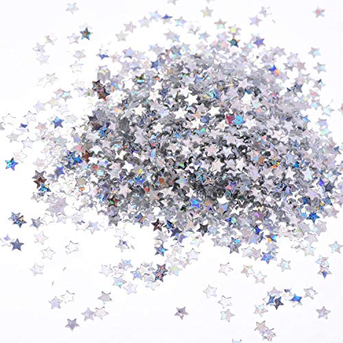 Stern Pailletten,Konfetti Pailletten 100 Gramm Sterne Konfetti Glitter Star Pailletten für Kunsthandwerk DIY Nail Art und Party Dekoration von Miss-shop