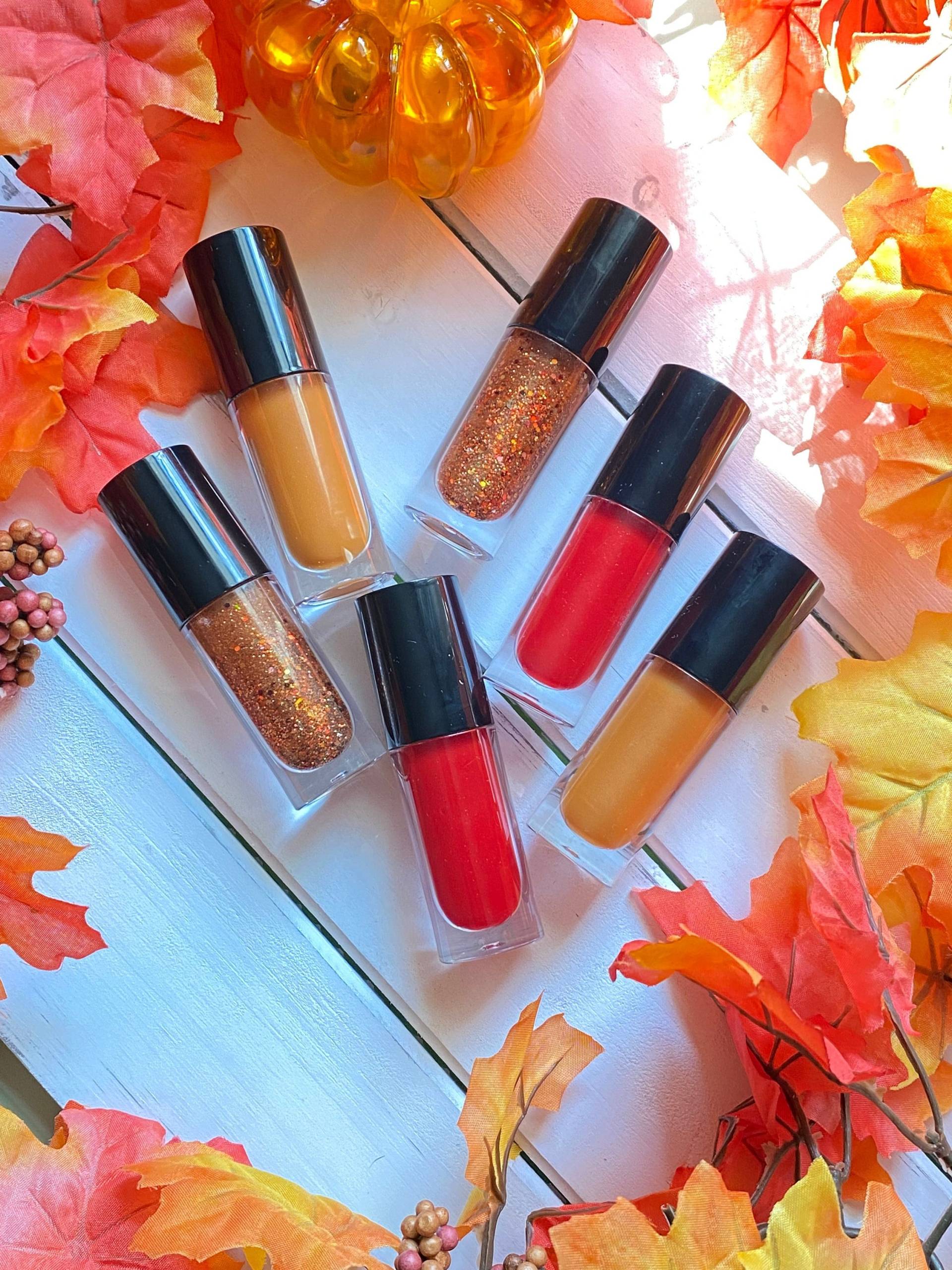 Herbst Lipgloss Bündel | Lippen Bundle Geschmacksrichtungen Kürbisgewürz, Zimtapfel, Karamellapfel von MissKaysBoutiqueCo