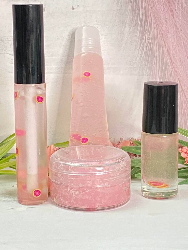 Pink Lemonade Lippenpflege Bündel | Lipgloss Kit Geschenk Hydratisierend Und Feuchtigkeitsspendend von MissKaysBoutiqueCo