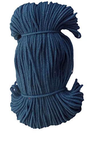 Mississhop 100 m Baumwollkordel Seile Kordel aus Baumwolle mit Polyacryl Kern Petrol Ø 6 mm von Mississhop