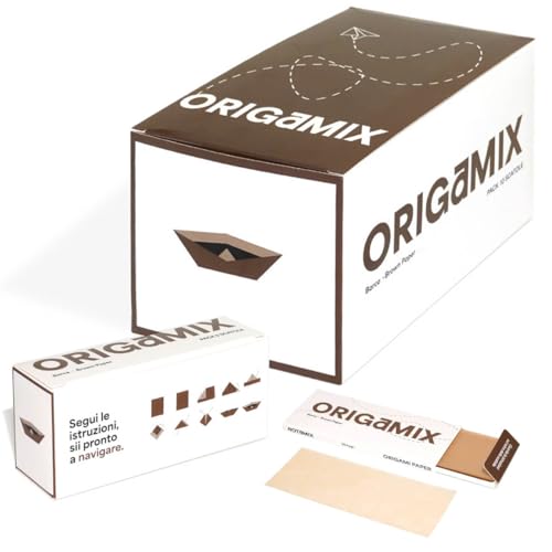 Mister Canapa, Origamix Origami-Papier aus Hanf, Box 2500 Blatt, 4,4 x 10,8 cm, Modell Boot von Mister Canapa