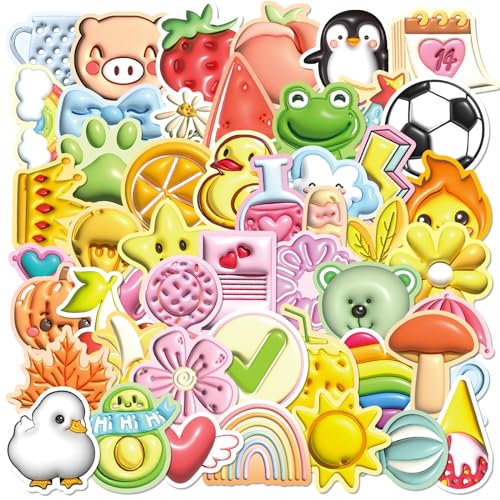 Mistree 50 Tiere Sticker zum Aufkleben Kinder, Sticker Basteln Mädchen für Babyalbum, 4-5 CM von Mistree