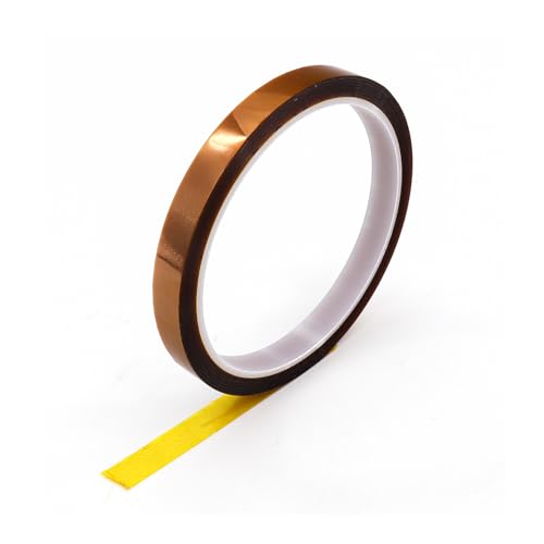 Misuyue 10mm Kapton Tape, Antistatisch Hitzebeständiges Klebeband bis zu 300℃, 33m/108ft Polyimid Isolierband für 3D-Drucker Löten, Sublimation, Elektronik Leiterplatten (Braun) von Misuyue