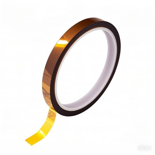 Misuyue 10mm Kapton Tape, Hitzebeständiges Klebeband bis zu 300℃, 33m/108ft Polyimid Film Isolierband Klebeband für 3D-Drucker Löten, Sublimation, Elektronik Leiterplatten (Brau) von Misuyue