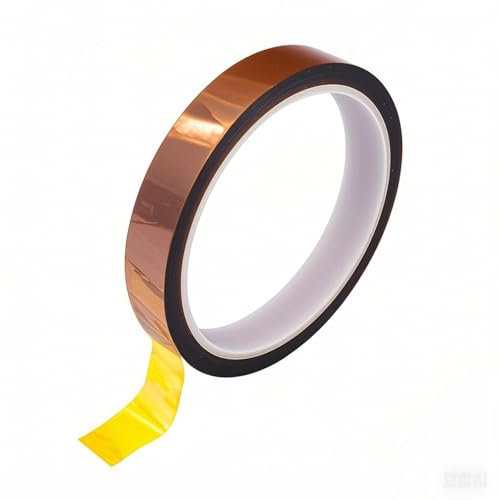 Misuyue 15mm Kapton Tape, Hitzebeständiges Klebeband bis zu 300℃, 33m/108ft Polyimid Film Isolierband Klebeband für 3D-Drucker Löten, Sublimation, Elektronik Leiterplatten (Brau) von Misuyue