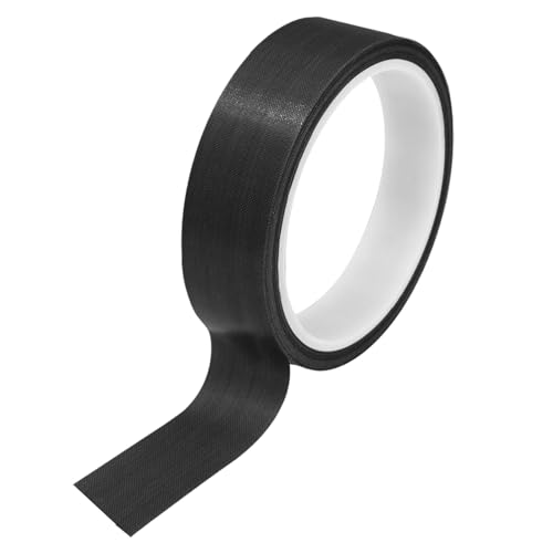 Misuyue 20mm Antistatisch Teflonband Gewindedichtband, Hitzebeständiges bis 300℃, Teflon Klebeband PTFE Glasgewebeband 10m/32.8ft für Vakuumiermaschine Impulsversiegeler (Schwarz) von Misuyue