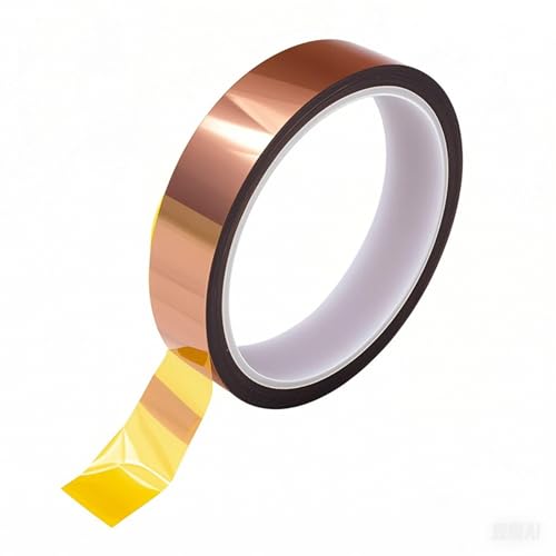 Misuyue 20mm Kapton Tape, Hitzebeständiges Klebeband bis zu 300℃, 33m/108ft Polyimid Film Isolierband Klebeband für 3D-Drucker Löten, Sublimation, Elektronik Leiterplatten (Brau) von Misuyue