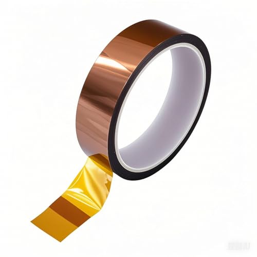 Misuyue 25mm Kapton Tape, Hitzebeständiges Klebeband bis zu 300℃, 33m/108ft Polyimid Film Isolierband Klebeband für 3D-Drucker Löten, Sublimation, Elektronik Leiterplatten (Brau) von Misuyue