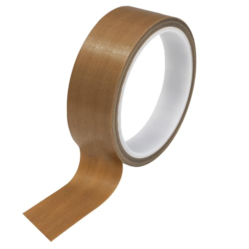 Misuyue 30mm Teflonband Gewindedichtband, Hitzebeständiges bis 300℃, Teflon Klebeband PTFE Glasgewebeband 10m/32.8ft für Vakuumiermaschine Impulsversiegeler (Braun) von Misuyue