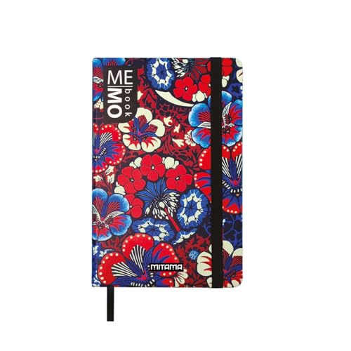 Mitama Notizbuch Pocket Grafik FLOWERS – MEMO BOOK – Notizbuch – Soft Touch Cover – Innentasche + Bleistift enthalten – weiße Blätter – 9 x 14 cm von Mitama