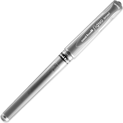 uni-ball 146811 - Gelroller Signo UM-153, broad, 1,0 mm, silber, 1 Stück von Mitsubishi Pencil