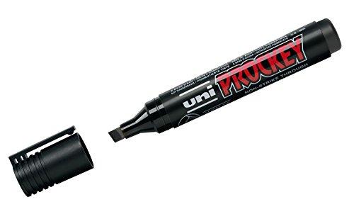 uni-ball 159099 - Marker Uni Prockey, Keilspitze, 3 - 6 mm, schwarz, 1 Stück von Uni-Ball