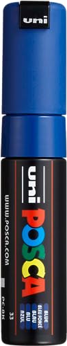 uni-ball 182651 – Marker POSCA mit breiter Keilspitze, PC-8K, blau, 1 Stück von Uni-Ball