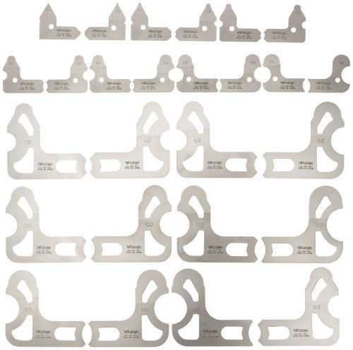 Mitutoyo 186–902 Radius Gauge, 0,5 mm-13 mm Range von Mitutoyo