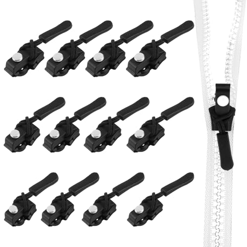 12 Stück Reparatur Reißverschluss Reparatur Set, 3 Größen Fix Reissverschluss Zipper für Universal Reißverschluss Reparatur Universal Reißverschluss,Kleidung,Bettzug, Gepäck von Miunpri