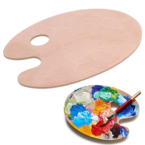 Hölzerne Malpalette, Ölmalerei Palette, Farbe mischen Palette mit Loch, DIY Kunst und Malerei Palette für Kinder und Erwachsene von Miunpri