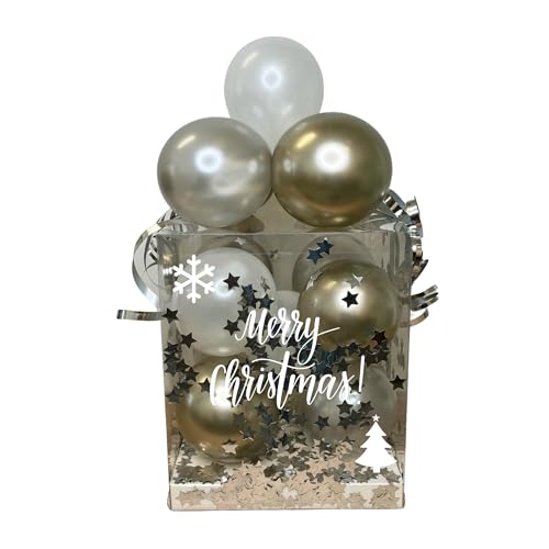 Mivame Geschenkverpackung, durchsichtige Geschenkbox, Personalisierte Ballonbox, Snowflake von Mivame