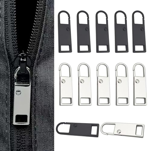 Mivanta Reißverschluss Zipper, 12 Stück, Zipper Verschluss Anhänger für Taschen, Beutel, Aufbewahrung von Mivanta