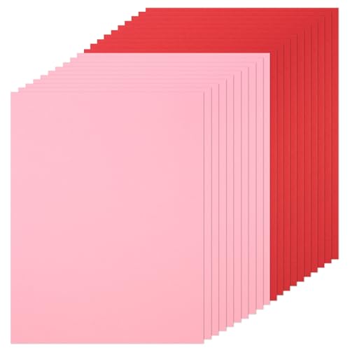 100 Blatt Valentins-Karton, 21,6 x 27,9 cm, Rot und Rosa von MixTeach