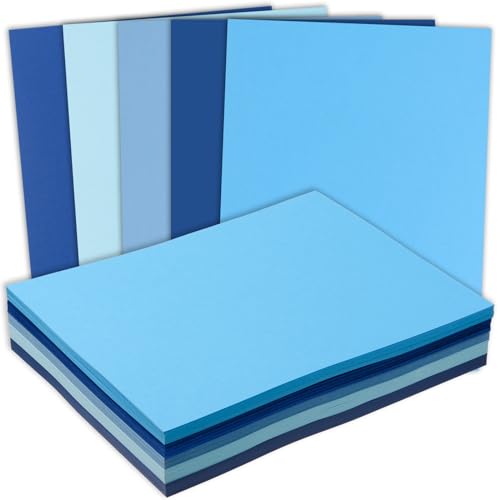 240 Blatt sortiertes blaues Kartonpapier, 21,6 x 27,9 cm von MixTeach